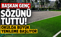 Başkan Genç sözünü tuttu! Okulda büyük yenileme başlıyor