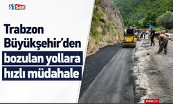 Trabzon Büyükşehir’den bozulan yollara hızlı müdahale