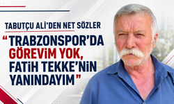 Tabutçu Ali'den net sözler 'Trabzonspor’da görevim yok, Fatih Tekke’nin yanındayım'