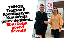 TMMOB Trabzon İl Koordinasyon Kurulu’nda görev değişimi... Ebru Çolak görevi devretti