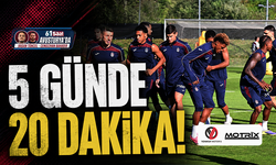 Trabzonspor'da 5 günde 20 dakika
