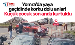 Yomra’da yaya geçidinde korku dolu anlar! Küçük çocuk son anda kurtuldu