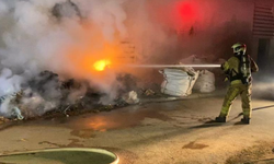 Bursa'da fabrika bahçesinde çıkan yangın korkuttu