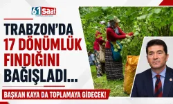 Trabzon'da 17 dönümlük fındığını öğrenciler için bağışladı!