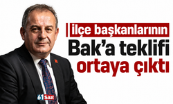 İlçe başkanlarının Bak’a teklifi ortaya çıktı