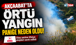 Akçaabat’ta örtü yangın paniğe neden oldu! Olay yerine itfaiye ekipleri sevk edildi