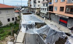Rize’de çöken yolda önlem