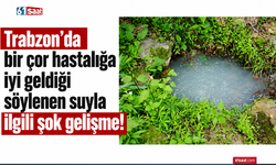 Trabzon’da birçok hastalığa iyi geldiği söylenen suyla ilgili şok gelişme!