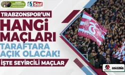 Trabzonspor'un hangi maçları taraftara açık olacak! İşte seyircili maçlar