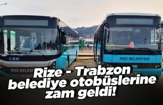 Rize - Trabzon belediye otobüslerine zam geldi!