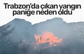 Trabzon Uzungöl'de çıkan yangın paniğe neden oldu