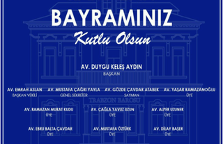Trabzon Barosu, Ramazan Bayramı Kutlama Mesajı