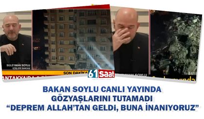 Bakan Soylu canlı yayında gözyaşlarını tutamadı