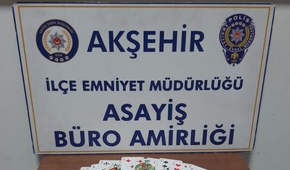 Akşehir’de kumar baskını: 20 bin 275 lira ceza