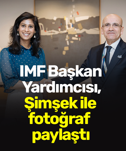 IMF Başkan Yardımcısı, Şimşek ile fotoğraf paylaştı