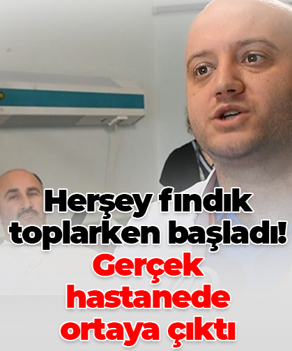 Herşey fındık toplarken başladı!  Gerçek  hastanede  ortaya çıktı