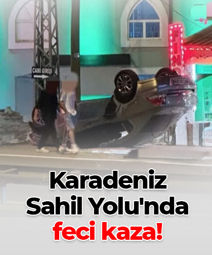 Karadeniz  Sahil Yolu'nda feci kaza!