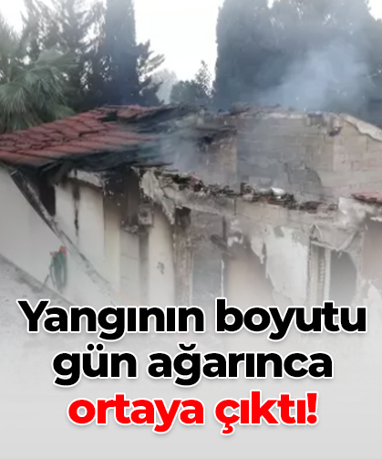 Yangının boyutu gün ağarınca  ortaya çıktı!