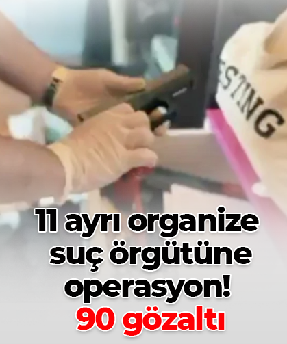 11 ayrı organize  suç örgütüne operasyon!  90 gözaltı