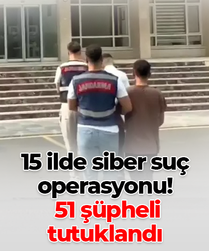 15 ilde siber suç operasyonu!  51 şüpheli tutuklandı