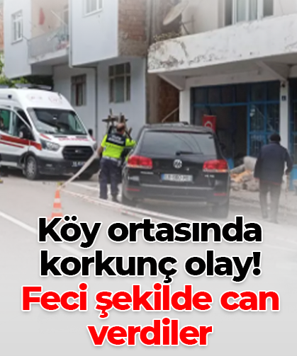 Köy ortasında korkunç olay! Feci şekilde can verdiler