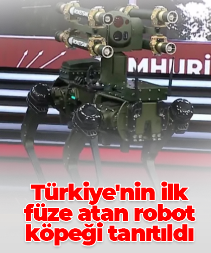 Türkiye'nin ilk füze atan robot köpeği tanıtıldı
