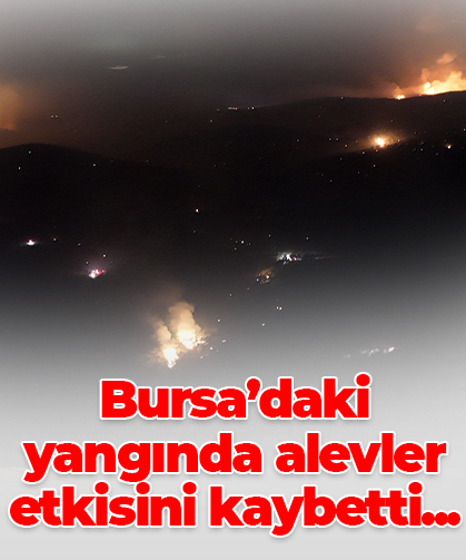 Bursa’daki yangında alevler etkisini kaybetti...