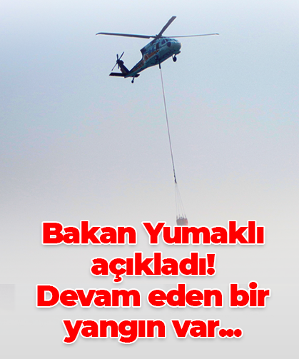 Bakan Yumaklı açıkladı! Devam eden bir yangın var...