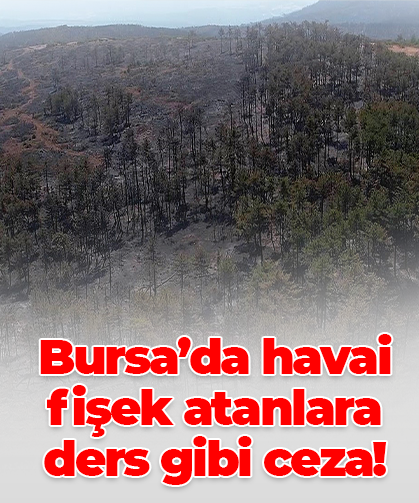 Bursa’da havai fişek atanlara ders gibi ceza!