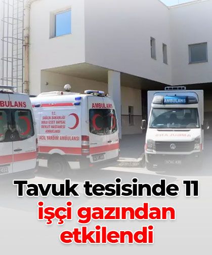Tavuk tesisinde gaz sızıntısı: 11 işçi hastaneye kaldırıldı