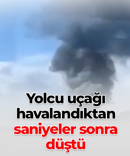 Yolcu uçağı havalandıktan saniyeler sonra düştü