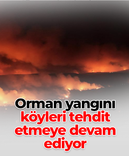 Orman yangını köyleri tehdit etmeye devam ediyor