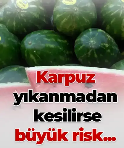 Karpuz yıkanmadan kesilirse büyük risk...