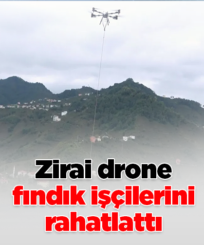 Zirai drone  fındık işçilerini rahatlattı