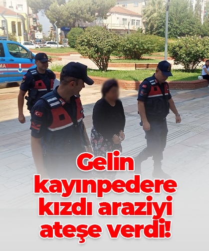 Gelin kayınpedere kızdı araziyi  ateşe verdi!