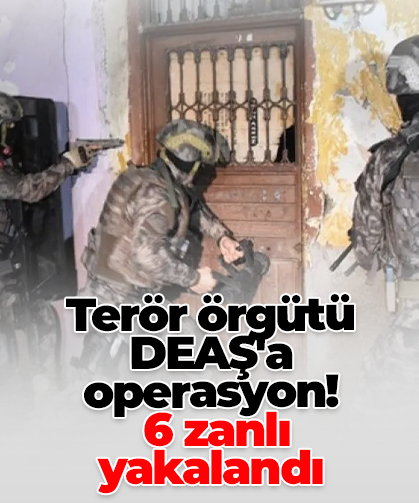 Terör örgütü DEAŞ'a operasyon!  6 zanlı yakalandı