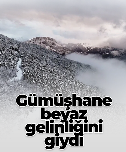 Gümüşhane  beyaz  gelinliğini  giydi