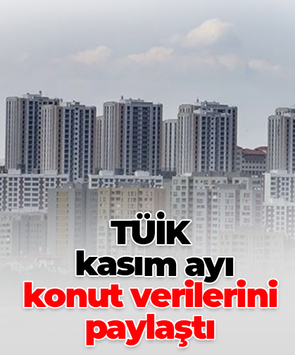 TÜİK  kasım ayı  konut verilerini paylaştı