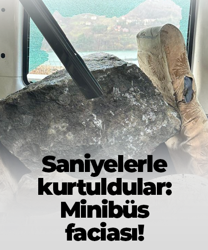 Saniyelerle kurtuldular: Minibüs faciası!