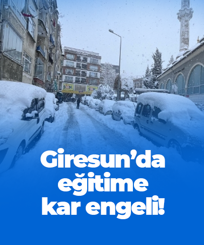 Giresun'da eğitime kar engeli!