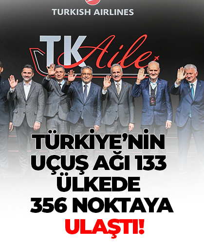 Türkiye'nin uçuş ağı 136 ülkeden 356 noktaya ulaştı!