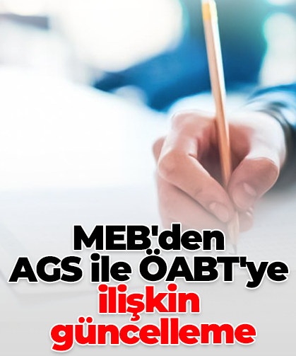 MEB'den  AGS ile ÖABT'ye ilişkin  güncelleme