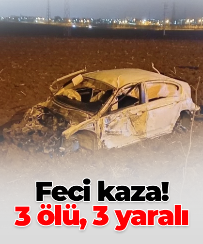 Feci kaza! 3 ölü, 3 yaralı