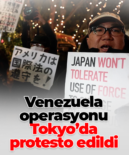 Venezuela operasyonu Tokyo’da  protesto edildi