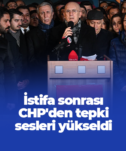 İstifa sonrası CHP'den sert tepki
