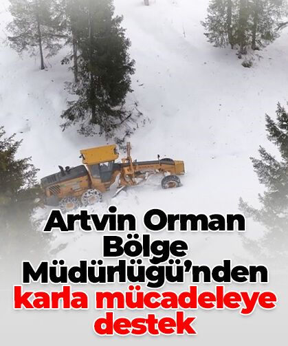 Artvin Orman Bölge Müdürlüğü’nden karla mücadeleye destek