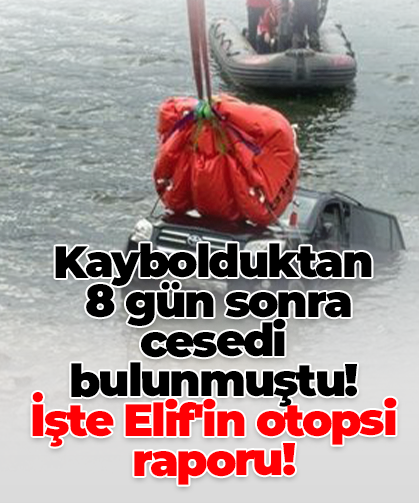 Kaybolduktan  8 gün sonra cesedi bulunmuştu! İşte Elif'in otopsi raporu!