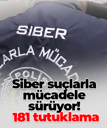 Siber suçlarla mücadele sürüyor!  181 tutuklama