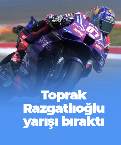 Razgatlıoğlu, MotoGP'deki yarışını tamamlayamadı!