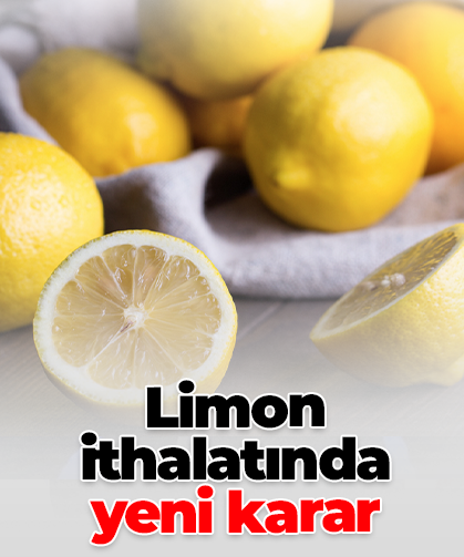 Limon ithalatında  yeni karar